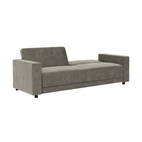 Szarobrązowa aksamitna częściowo rozkładana/rozkładana sofa 225 cm Allie II – Støraa-image-3