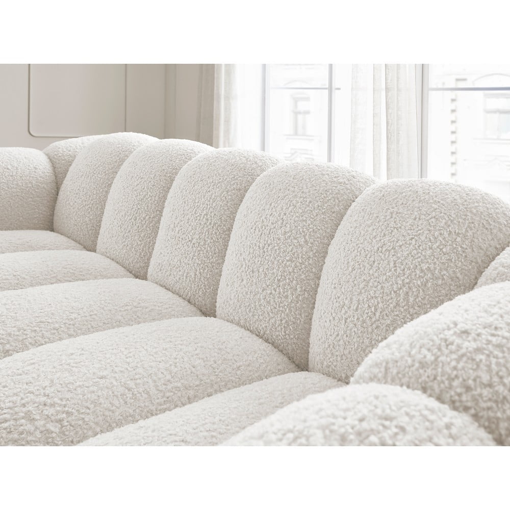 Biała sofa z materiału bouclé 232 cm Hippolyte – Bobochic Paris (zdjęcie 3)
