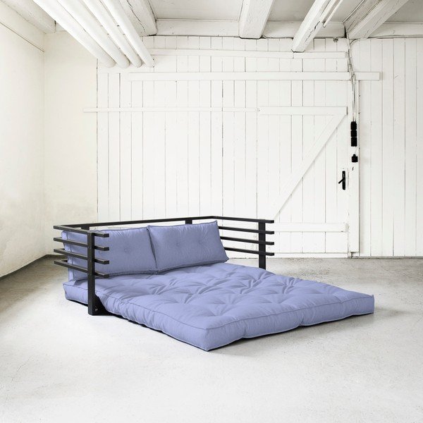 Sofa rozkładana Karup Funk Black/Blue Breeze-image-1