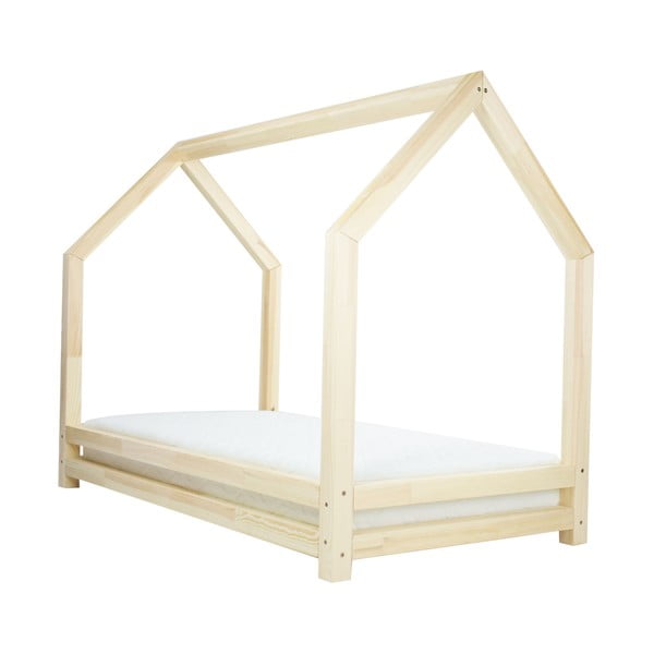 Lakierowane łóżko 1-osobowe z drewna sosnowego Benlemi Funny, 80x160 cm