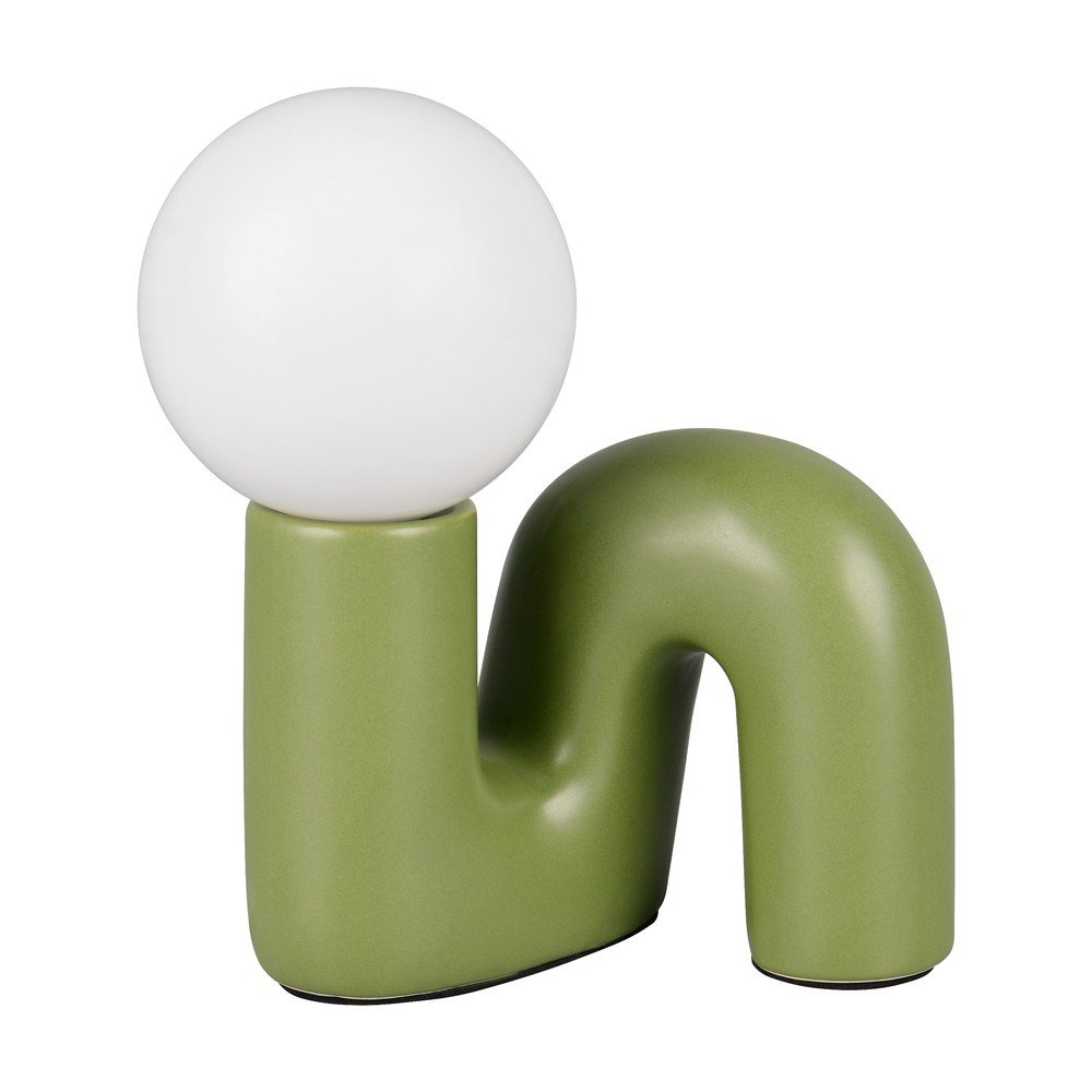 Zielona lampa stołowa ceramiczna (wysokość 21,5 cm) Quinn – Reality