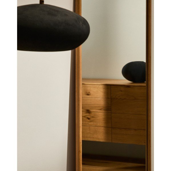 Lustro z drewnianą ramą ścienne 54x154 cm Milsa – Kave Home-image-2