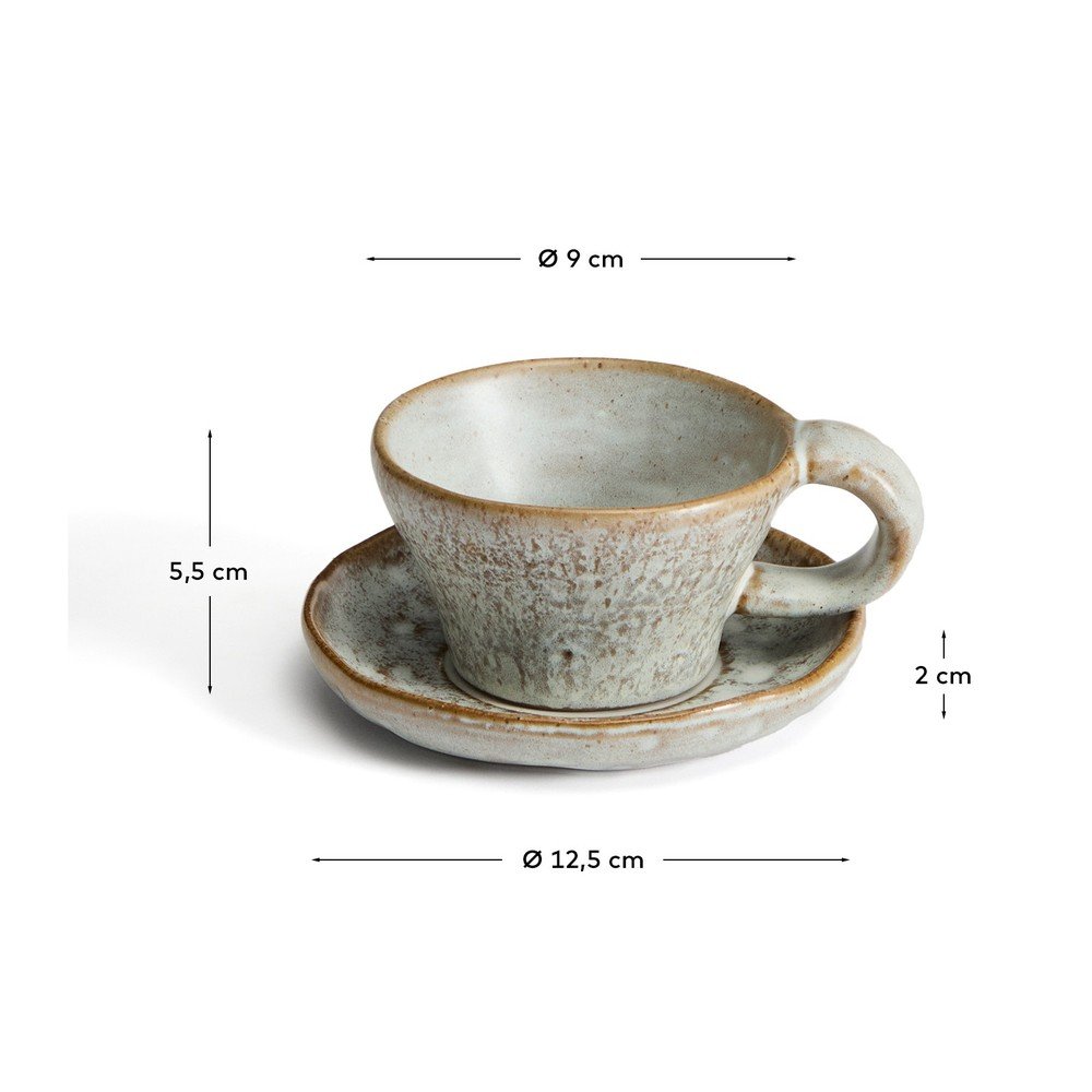 Szara filiżanka ceramiczna Alenia – Kave Home (zdjęcie 8)