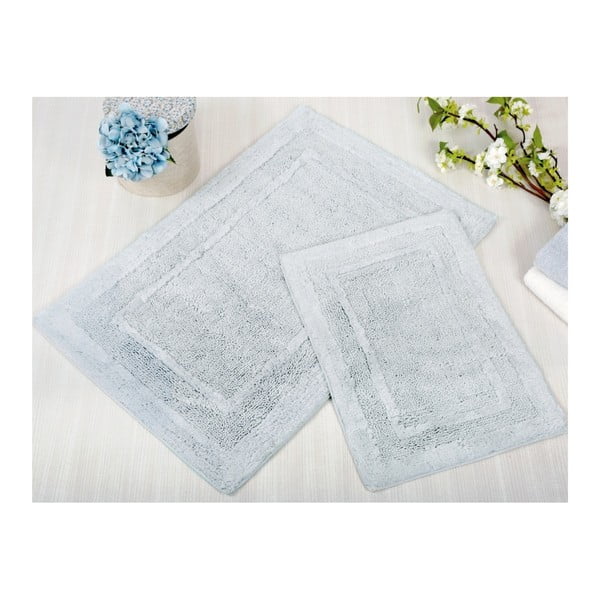 Zestaw 2 jasnoniebieskich dywaników łazienkowych Irya Home Superior, 60x100 cm i 40x60 cm