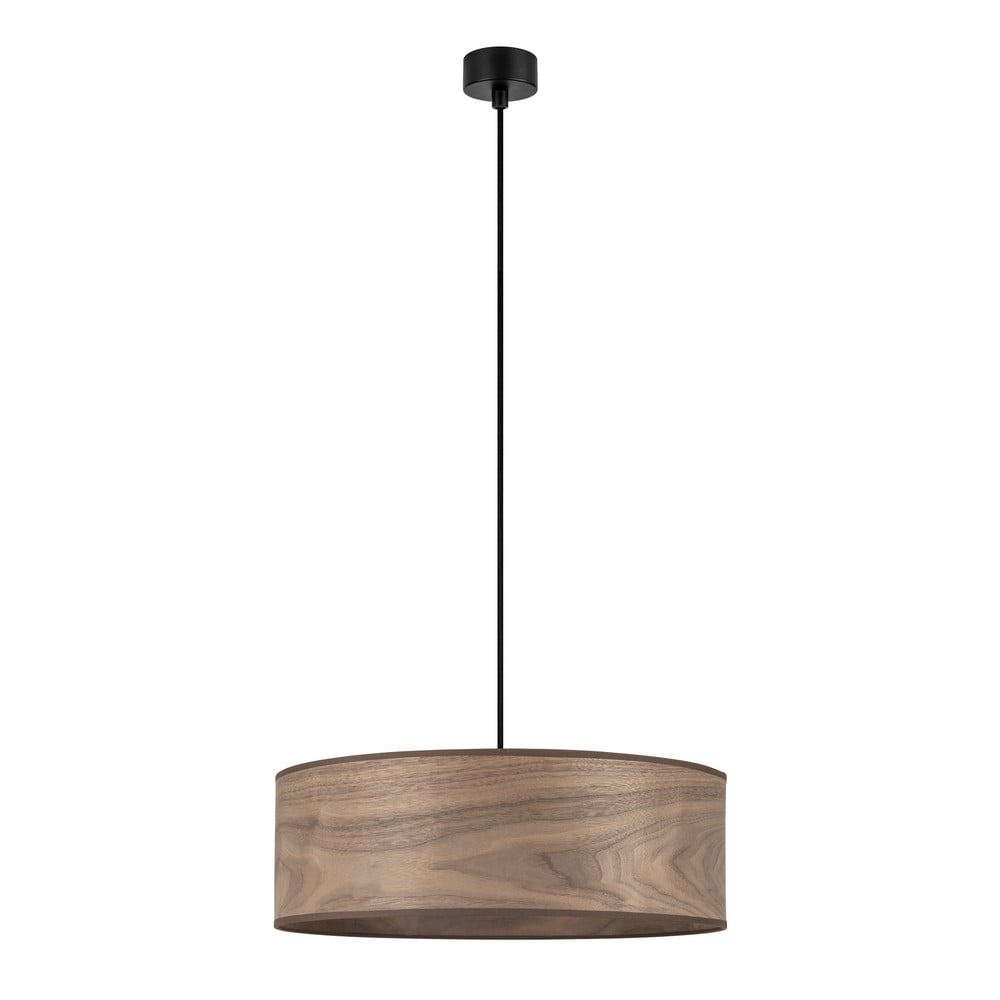 Lampa wisząca z kloszem z drewna orzechowego Sotto Luce TSURI XL