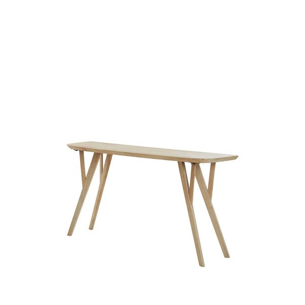 Konsola z litego drewna mango w naturalnym kolorze 44x160 cm Quenza – Light & Living