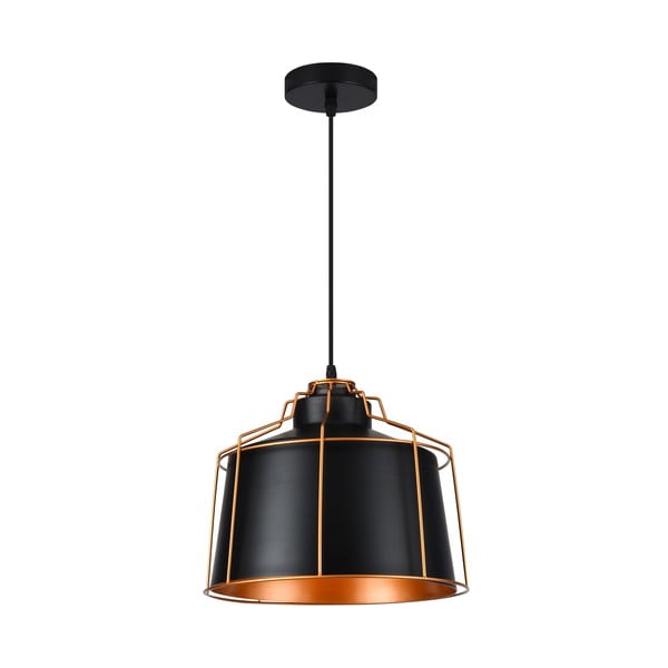 Czarna lampa wisząca z metalowym kloszem ø 32 cm Goa – GTV