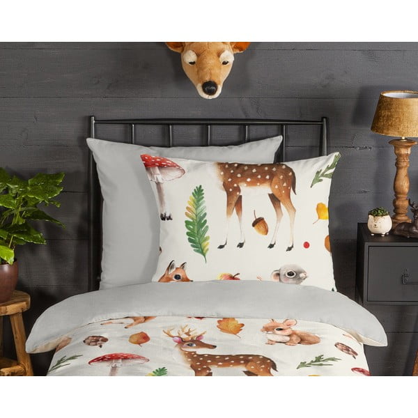 Flanelowa dziecięca pościel jednoosobowa 140x200 cm – Good Morning-image-2