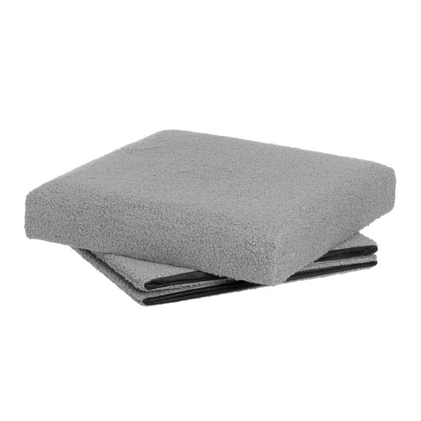 Szary puf z materiału bouclé Folding – Casa Selección-image-2