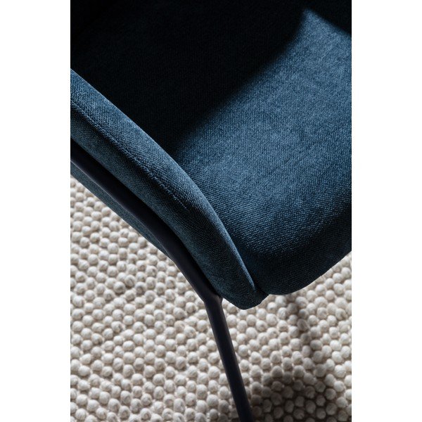 Niebieskie tapicerowane fotele jadalniane zestaw 2 szt. Aslin – MOME-image-4