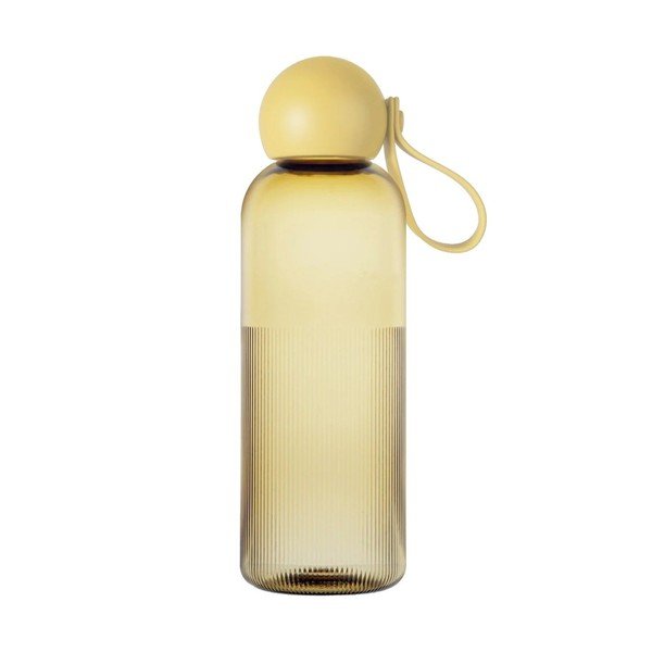 Żółta podróżna butelka z plastiku z recyklingu 600 ml Ture – Sagaform