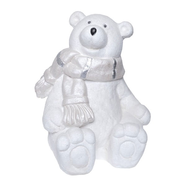 Biała ceramiczna figurka misia Ewax Polar Bear, wys. 36 cm