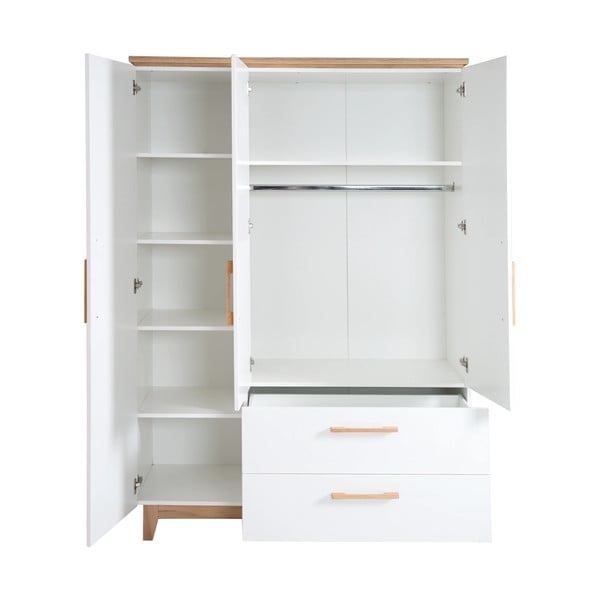 Biała szafa dziecięca w dekorze dębu 135x200 cm Finn – Roba-image-3