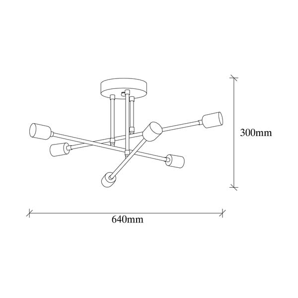 Lampa sufitowa w kolorze brązu 64x64 cm Flower – Opviq lights-image-4