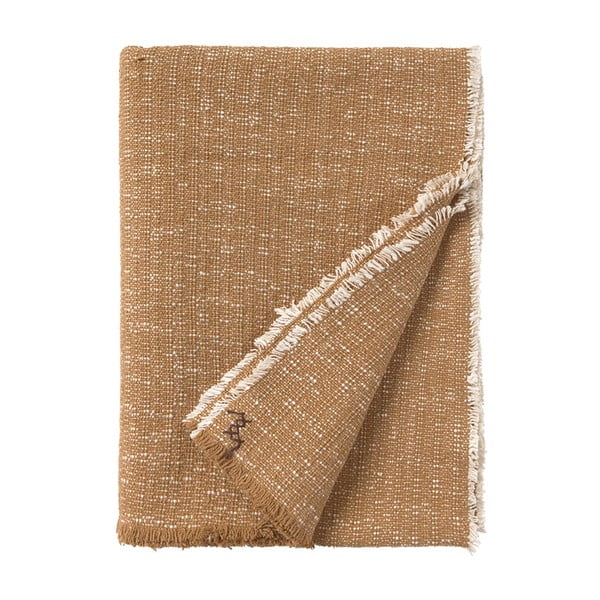 Bawełniany koc w kolorze ochry 130x180 cm Handloom – Lorena Canals