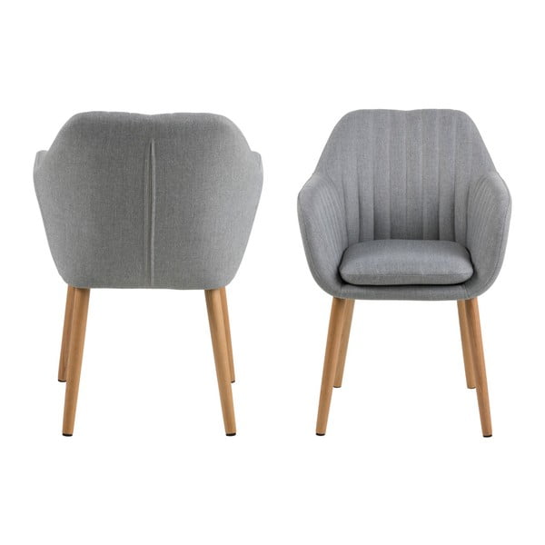 Jasnoszare krzesło Actona Emilia-image-2