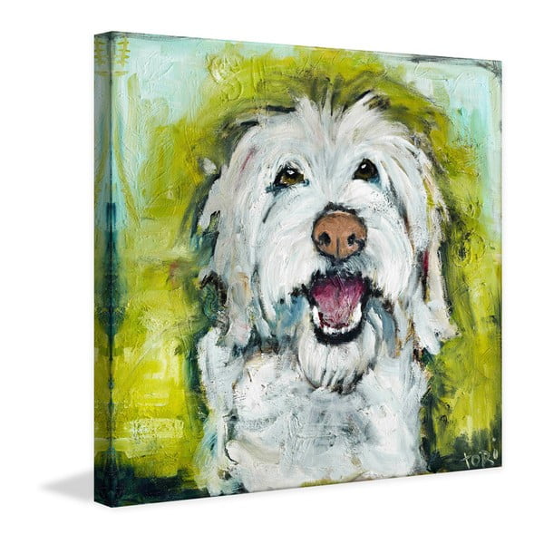 Obraz Marmont Hill Smiley Dog, 45x45 cm