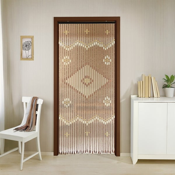 Bambusowa zasłona na drzwi w naturalnym kolorze 90x200 cm Rhombus – Maximex-image-1