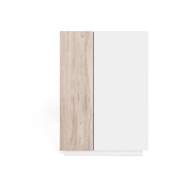 Biało-naturalna szafka w dekorze dębu 90x126 cm Udine – Marckeric