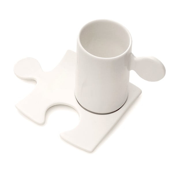 Porcelanowy kubek Puzzle White/White