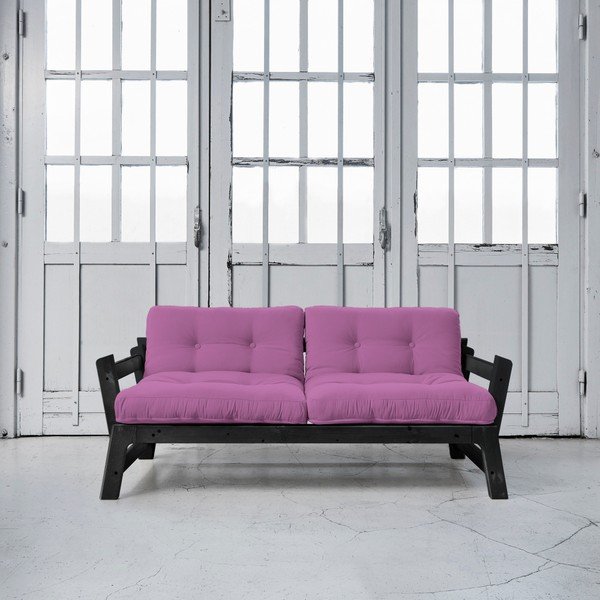 Sofa rozkładana Karup Step Black/Taffy Pink-image-1