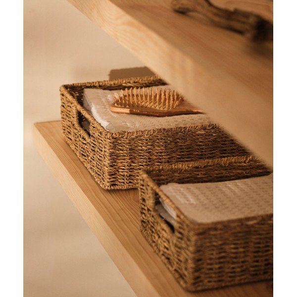 Koszyki zestaw 2 szt. z trawy morskiej 36x27x10 cm Tossa – Kave Home-image-1