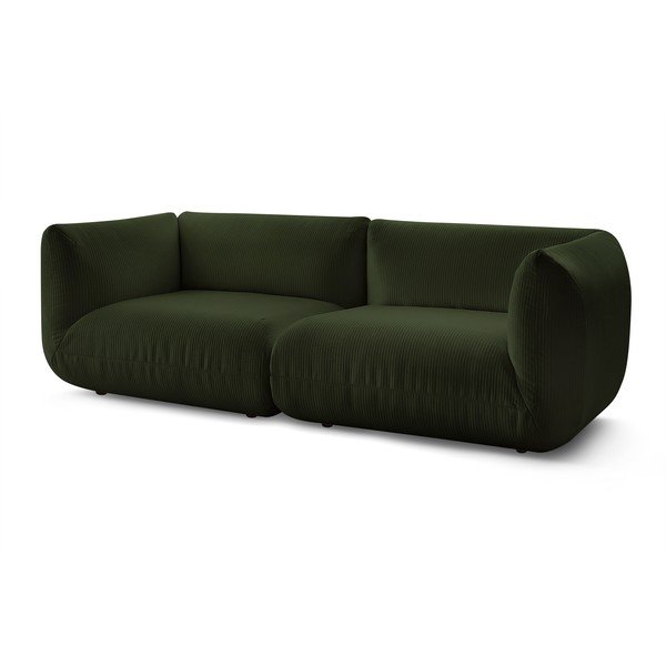 Zielona sztruksowa sofa 260 cm Lecomte – Bobochic Paris-image-3