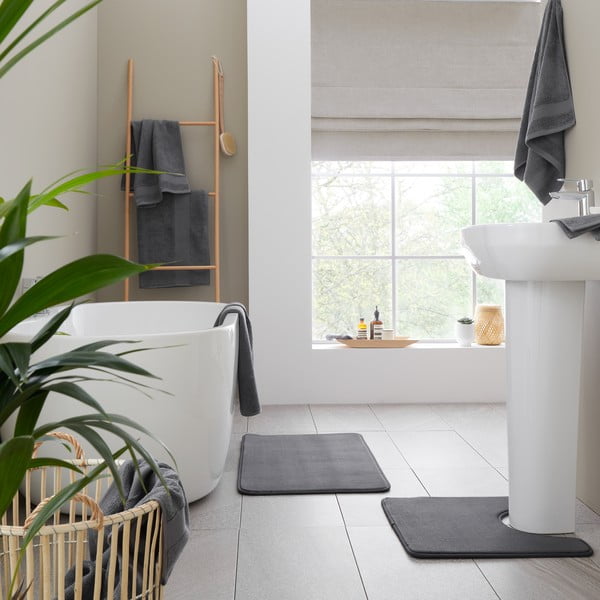 Ciemnoszary bawełniany ręcznik frotte 50x85 cm Anti-Bacterial – Catherine Lansfield-image-4