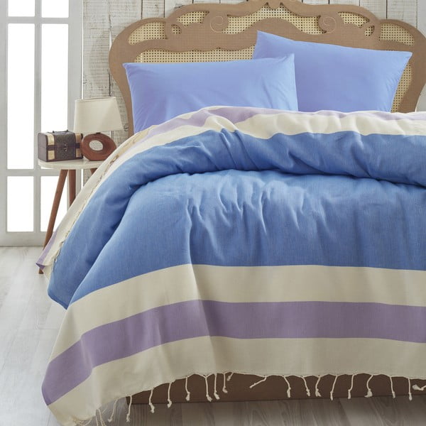 Narzuta na łóżko Buldan Blue, 200x235 cm