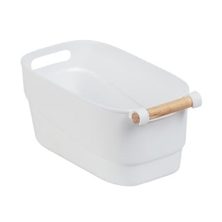 Biały organizer łazienkowy Wenko Handle, dł. 18 cm