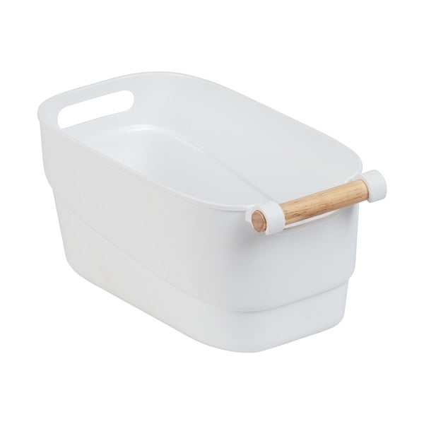Biały organizer łazienkowy Wenko Handle, dł. 14,5 cm