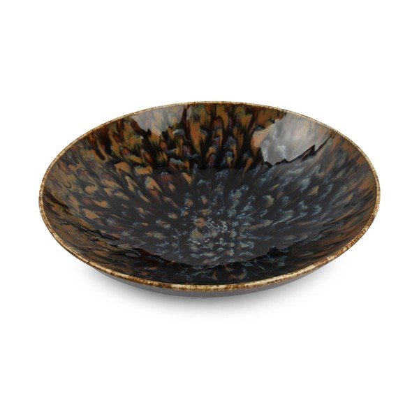 Brązowy głęboki porcelanowy talerz ø 21 cm Resto – BonBistro