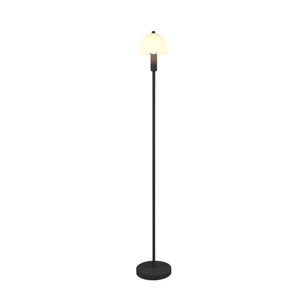 Czarna lampa stojąca ze szklanym kloszem (wysokość 120 cm) Glenn – Reality-image-1