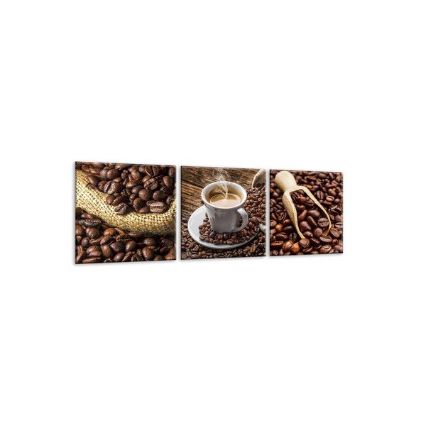 Zestaw 3 obrazów Styler Glasspik Set Coffee Uno-image-2