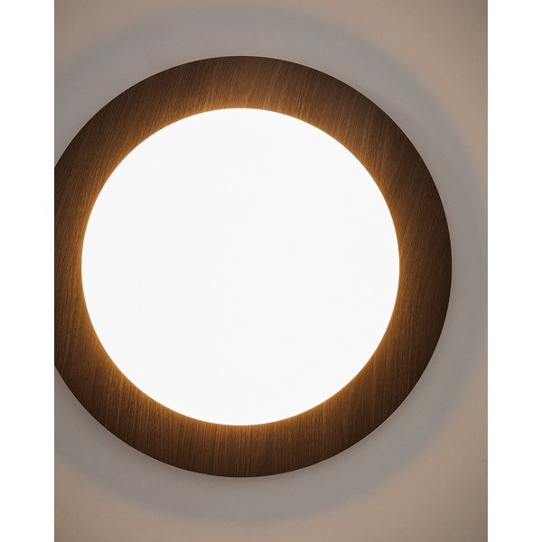 Ciemnobrązowy metalowy kinkiet LED ø 40 cm Novae – Kave Home-image-2