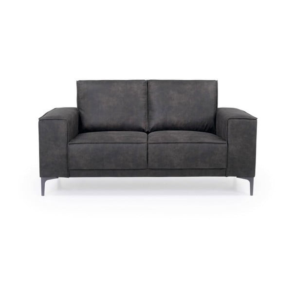 Antracytowa sofa z imitacji skóry 164 cm Copenhagen – Scandic