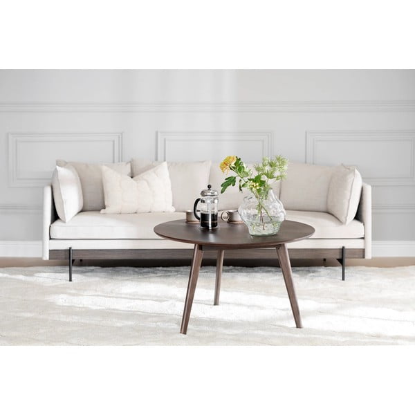 Naturalny okrągły stolik w dekorze dębu 90x90 cm Yumi – Rowico-image-3