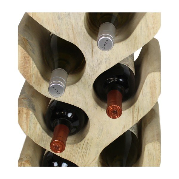Stojak na wino z drewna egzotycznego na 6 butelek HMS collection, wys. 51 cm-image-3