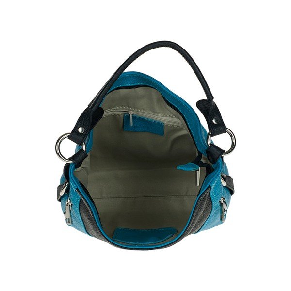 Niebiesko-czarna skórzana torebka Pitti Bags Erin-image-3