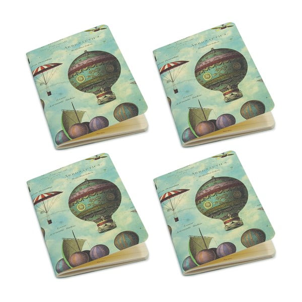 Zeszyty zestaw 192 str. w formacie A6 4 szt. Baloons – Kartos-image-1