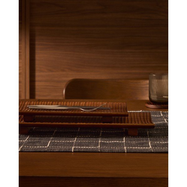 Drewniana taca do serwowania 15x38 cm Rommu – Kave Home-image-2