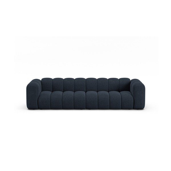 Ciemnoniebieska sofa z tkaniny szenilowej 290 cm Lupine – Micadoni 