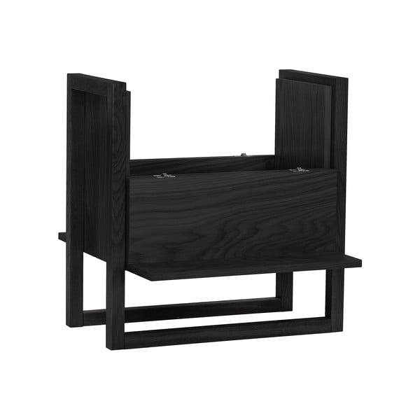 Czarny barek z drewna dębowego 59x60 cm Woodman NewEst-image-3