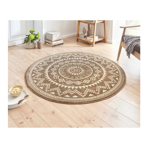 Brązowy dywan Hanse Home Celebration Valencia, ⌀ 140 cm-image-1