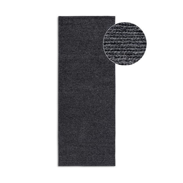 Ciemnoszary wełniany chodnik tkany ręcznie 80x200 cm Francois – Villeroy&Boch