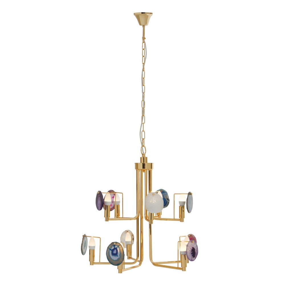 Metalowa lampa wisząca w kolorze złota Glamour – Premier Housewares (zdjęcie 4)