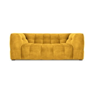 Żółta aksamitna sofa Windsor & Co Sofas Vesta, 208 cm