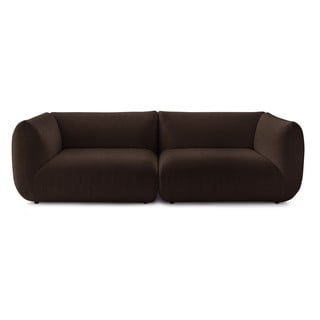 Ciemnobrązowa sztruksowa sofa 260 cm Lecomte – Bobochic Paris
