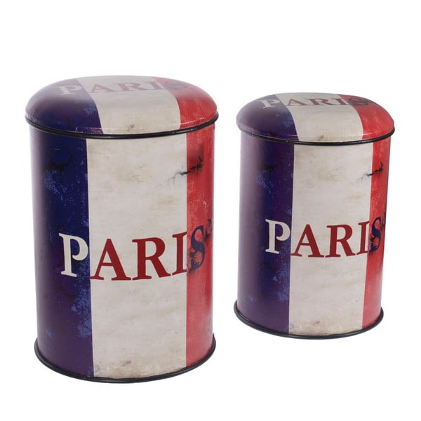 Zestaw 2 metalowych pudełek InArt Paris