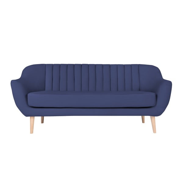 Niebieska sofa 3-osobowa Micadoni Home Vincente